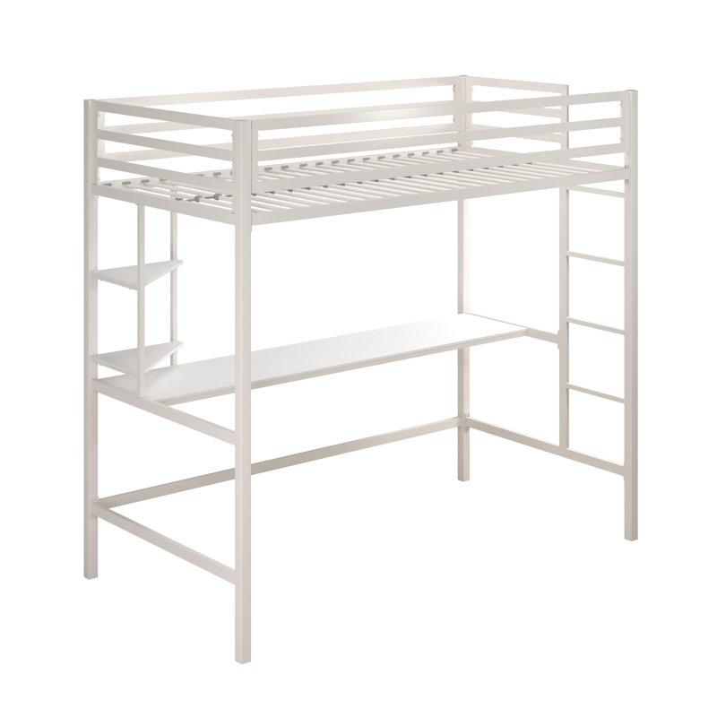 Novogratz Maxwell Metal Loft Bed with BuiltinDesk by Novogratz & Reviews Wayfair